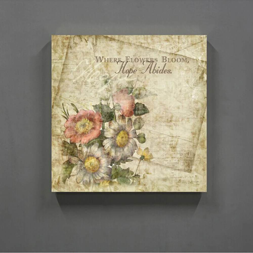 4 шт./компл. Картина на холсте с цветочным принтом настенная картины стену для