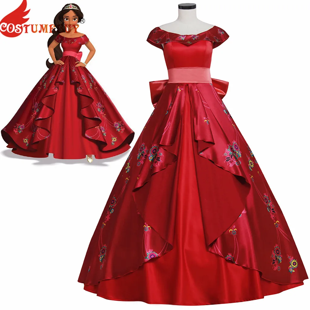 Costumebuy Elena of Avalor принцесса Елена косплей костюм красный бальное платье для женщин disfraz Mujer Вечерние платья на Хэллоуин
