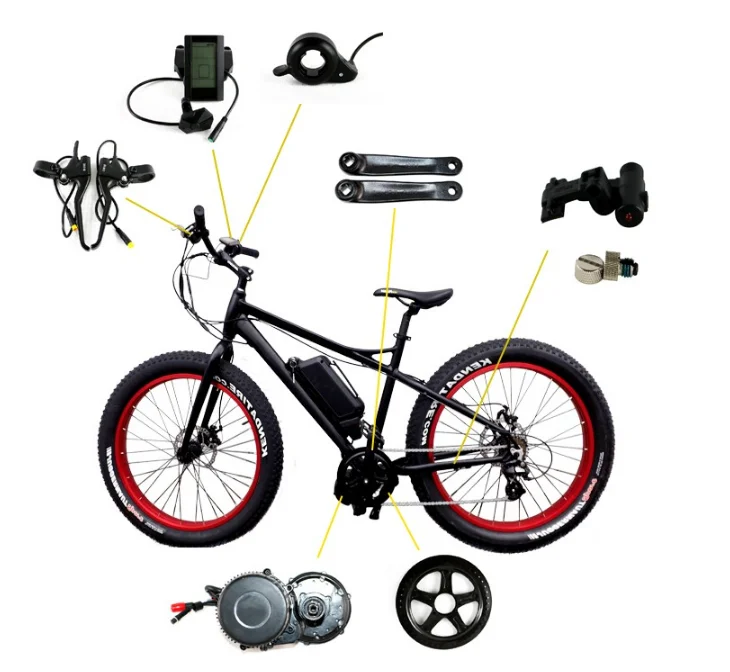 8fun Bafang середине приводной двигатель BBS01 BBS02 мотор для электрического велосипеда, 36 В, 48V 250W 350W 500W 750W только двигатель без аксессуаров