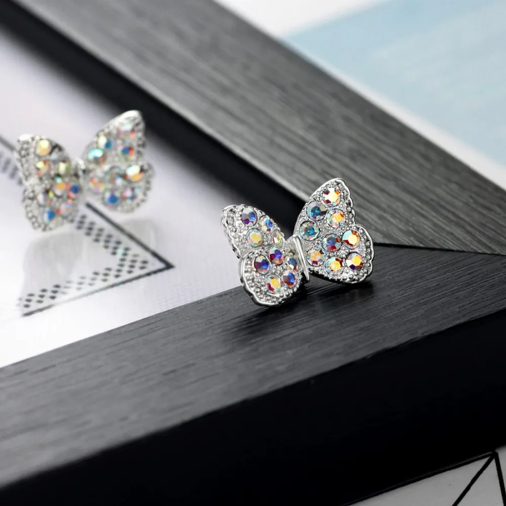 Серьги-гвоздики Neoglory с фианитами женские модные маленькие милые ювелирные