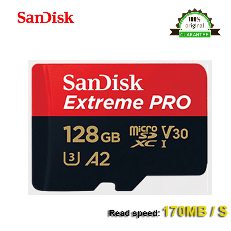 SanDisk Extreme PRo microSDXC/microSDXC UHS-I 64GB 128GB A2 Memory Card micro SD TF 170MB/s Class10 U3 With Adapter | Компьютеры и
