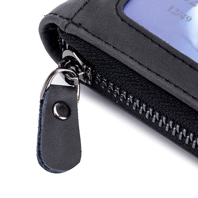 RFID кошелек для кредитных карт Porte Carte из натуральной кожи держатель и фотографий