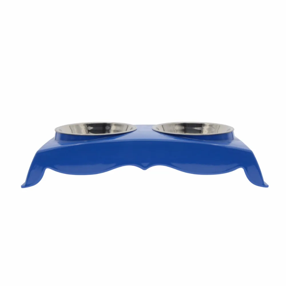 Креативная миска для собак кормушка инструмент двойная питомцев кошек щенков