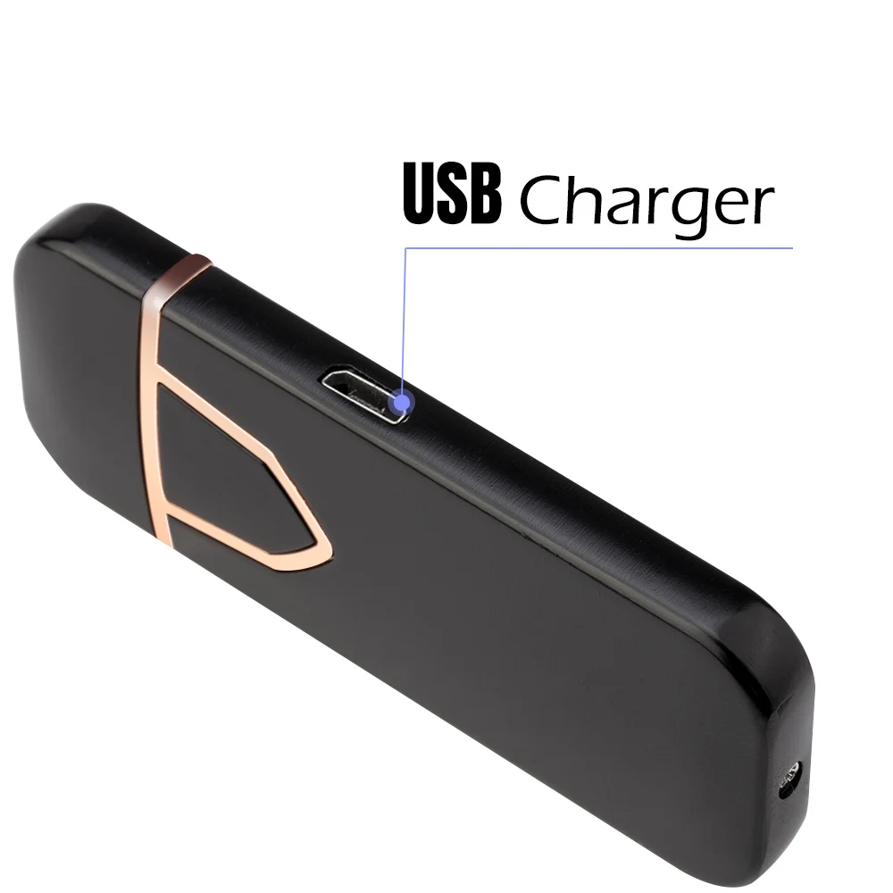 Сенсорный зондирование Двусторонняя USB перезаряжаемая Зажигалка Ветрозащитная беспламенная электронная сигарета электрические зажигалки Плазменные