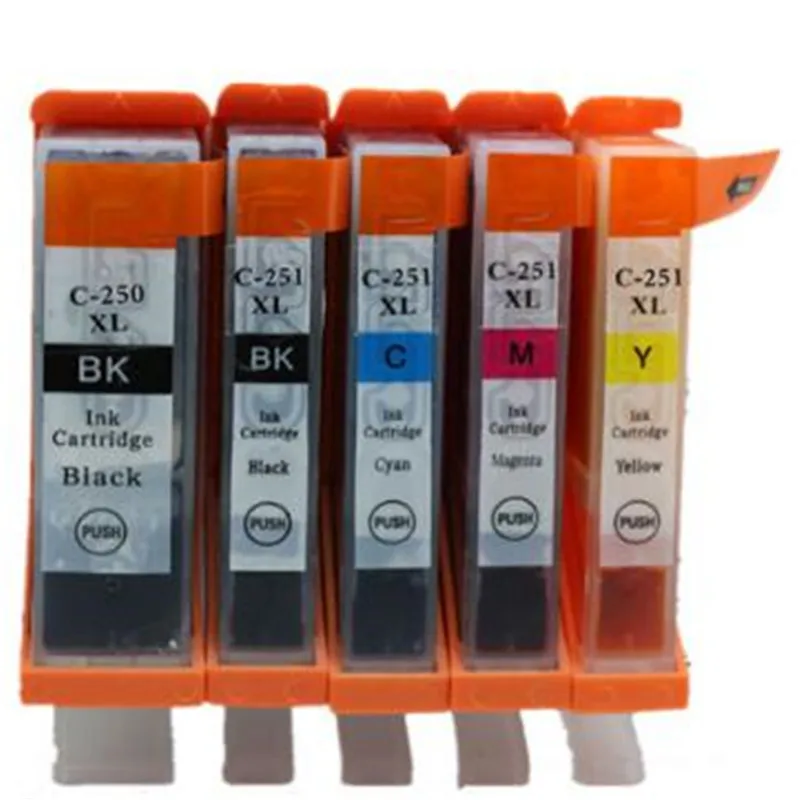 5 X PGI 250 CLI 251 Совместимый картридж для canon PIXMA MG5420 IP7220 MX722 MX922 MG5520 MG6420 MG5620 MG6620 MG5522