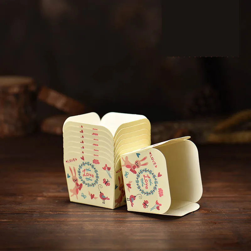 24 шт./лот чашки для торта квадратная чашка Маффин высокотемпературной печи