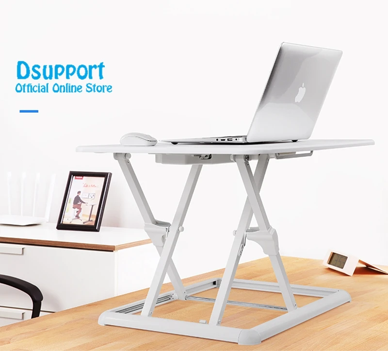 New ariva Ultra thin EasyUp Height Adjustable Sit Stand Desk Riser Foldable Laptop Desk Stand Notebook mn1