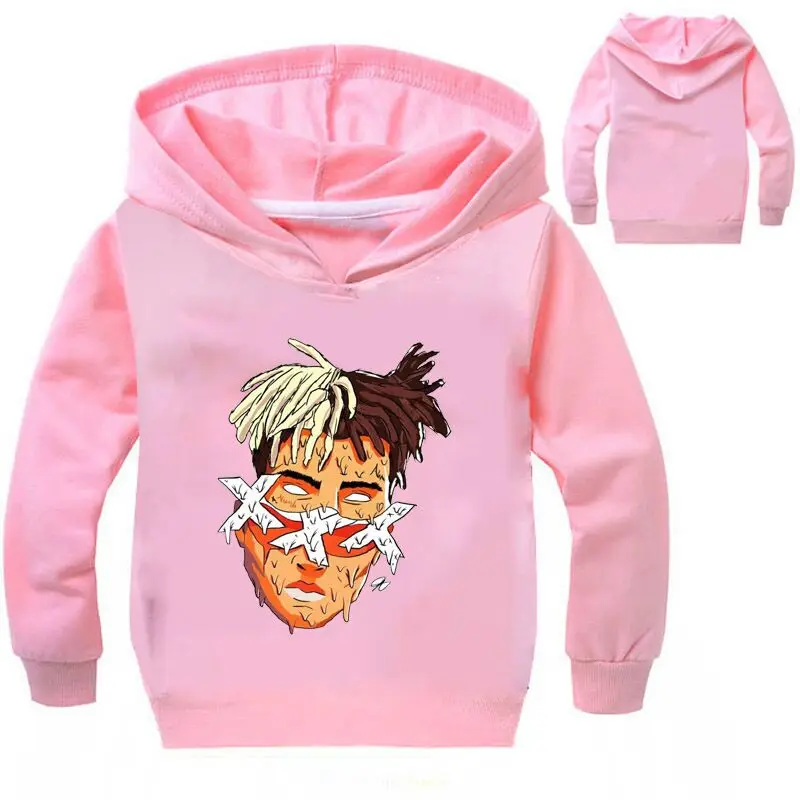 Xxxtentacion/Детская футболка с принтом героев мультфильмов модные повседневные толстовки с капюшоном для фитнеса футболка для мальчиков весенняя одежда с длинными рукавами