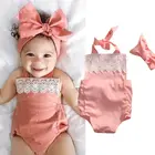 Комбинезон детский летний, без рукавов, в горошек, на возраст 0-18 месяцев