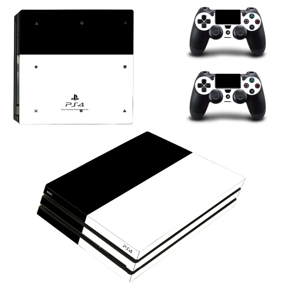 Виниловая наклейка на кожу для консоли Sony Playstation 4 и 2 контроллеров PS4 Pro чистый