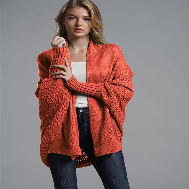 

Акриловый свитер, пальто, новинка 2019, модная зимняя женская Свободная однотонная верхняя одежда с вырезами, свитер, кардиган, женские свитер...