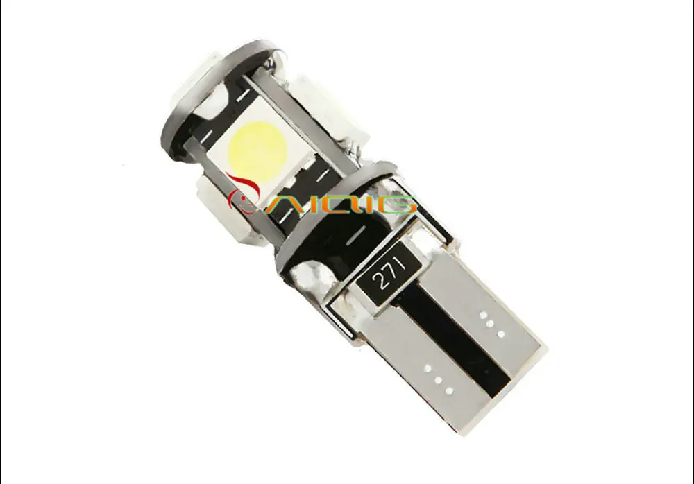 T10 5 SMD чистый белый CANBUS OBC без ошибки автомобильный W5W светодиодный светильник 501