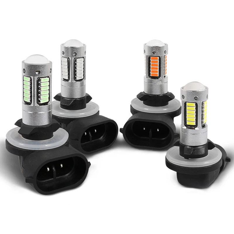 Gfoloza 2 шт. H27 881 светодиодный противотуманный фонарь 4014 30SMD Автомобильный светодиодный противотуманный светильник s белый желтый Ледяной Синий дневной ходовой светильник 12 в 6000 К