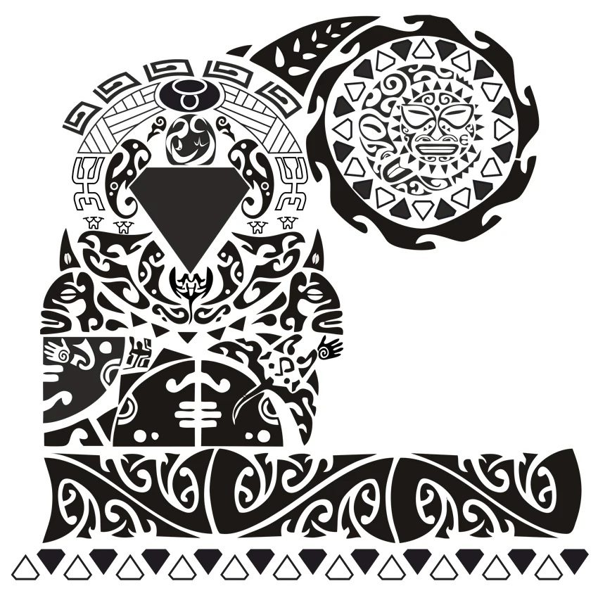 Тату скалы джонсона эскиз