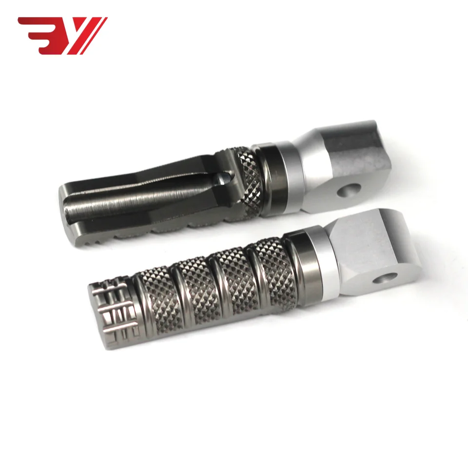 Titanium Аксессуары YZF для мотоцикла с ЧПУ, Задние подножки для ног YAMAHA YZF1000 R6 R3 R15 R25, набор задних педалей XJ6 FZ1 FZ6 FZ8, часть - Цвет: Titanium