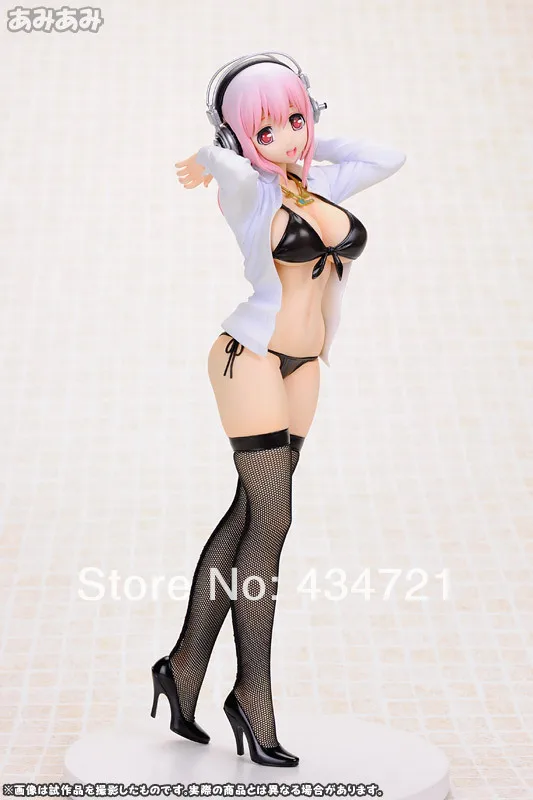 Super Sonico ALPHAMAX SKYTUBE черный 6/1 ПВХ сексуальная фигура 26 см модель купальника