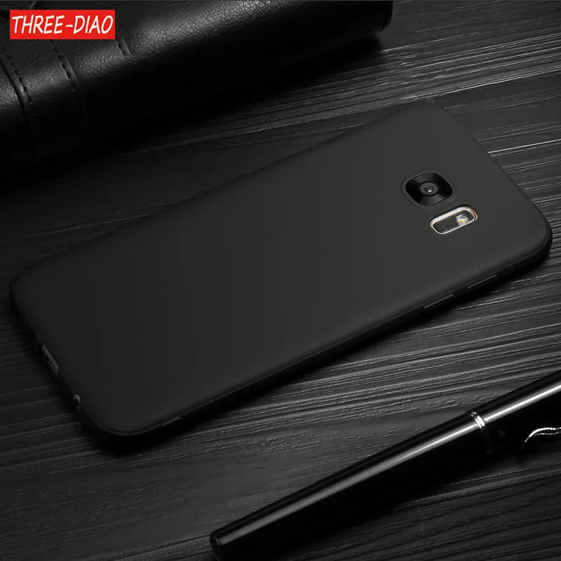 Фото Черный силиконовый резиновый матовый чехол из ТПУ для Samsung Galaxy S8 S9 Plus Чехол S6 S7 Edge