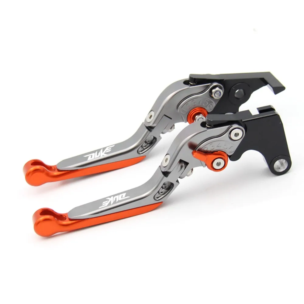 Для KTM Duke 125 200 390 Duke200 Duke390 мотоциклетные CNC Заготовка Алюминий Складные Выдвижные сцепные рычаги с логотипом(DUKE