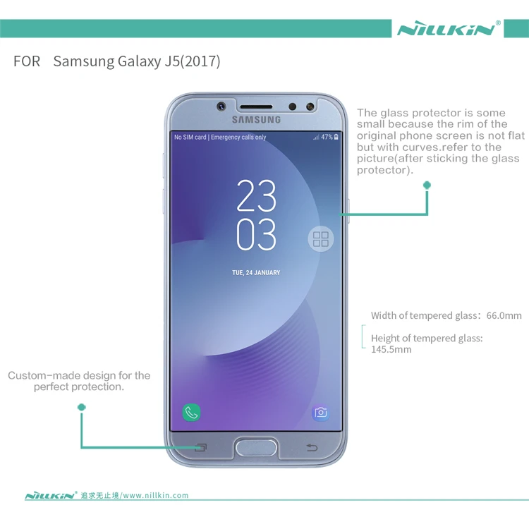 Чехол в подарок) для Samsung galaxy J5 2017 J530F защитная пленка из закаленного стекла NILLKIN