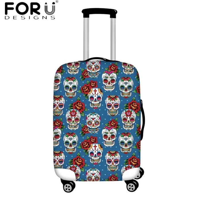 FORUDESIGNS/сахарный череп цветочный принт чехол для чемодана Эластичный Защитный чехол для 18-32 дюймов Тележка багажник пылезащитный чехол - Цвет: HX485