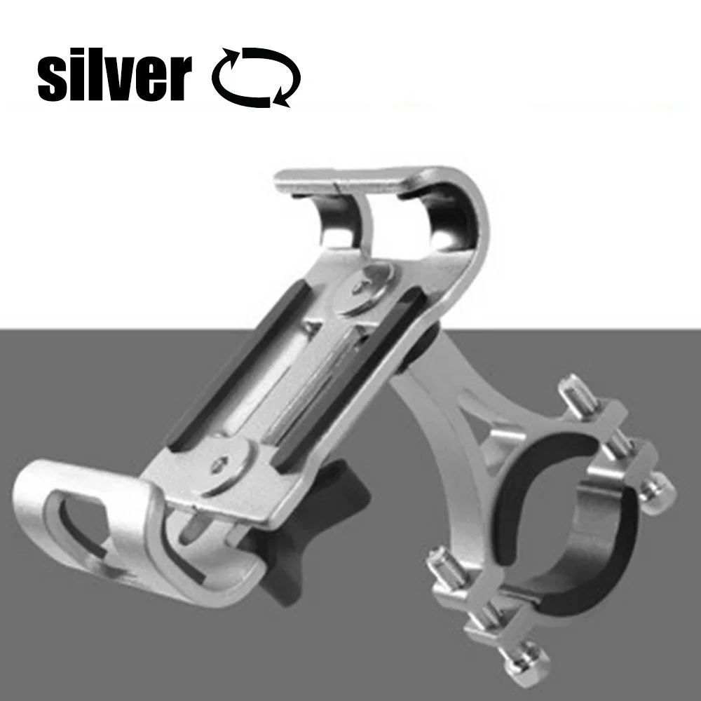 Silver-Rotatable Вращающийся держатель для велосипеда из алюминиевого сплава 3,5-6,", держатель для мобильного телефона с gps, держатель для велосипедного телефона, крепление для велосипедного кронштейна - Цвет: Silver-Rotatable