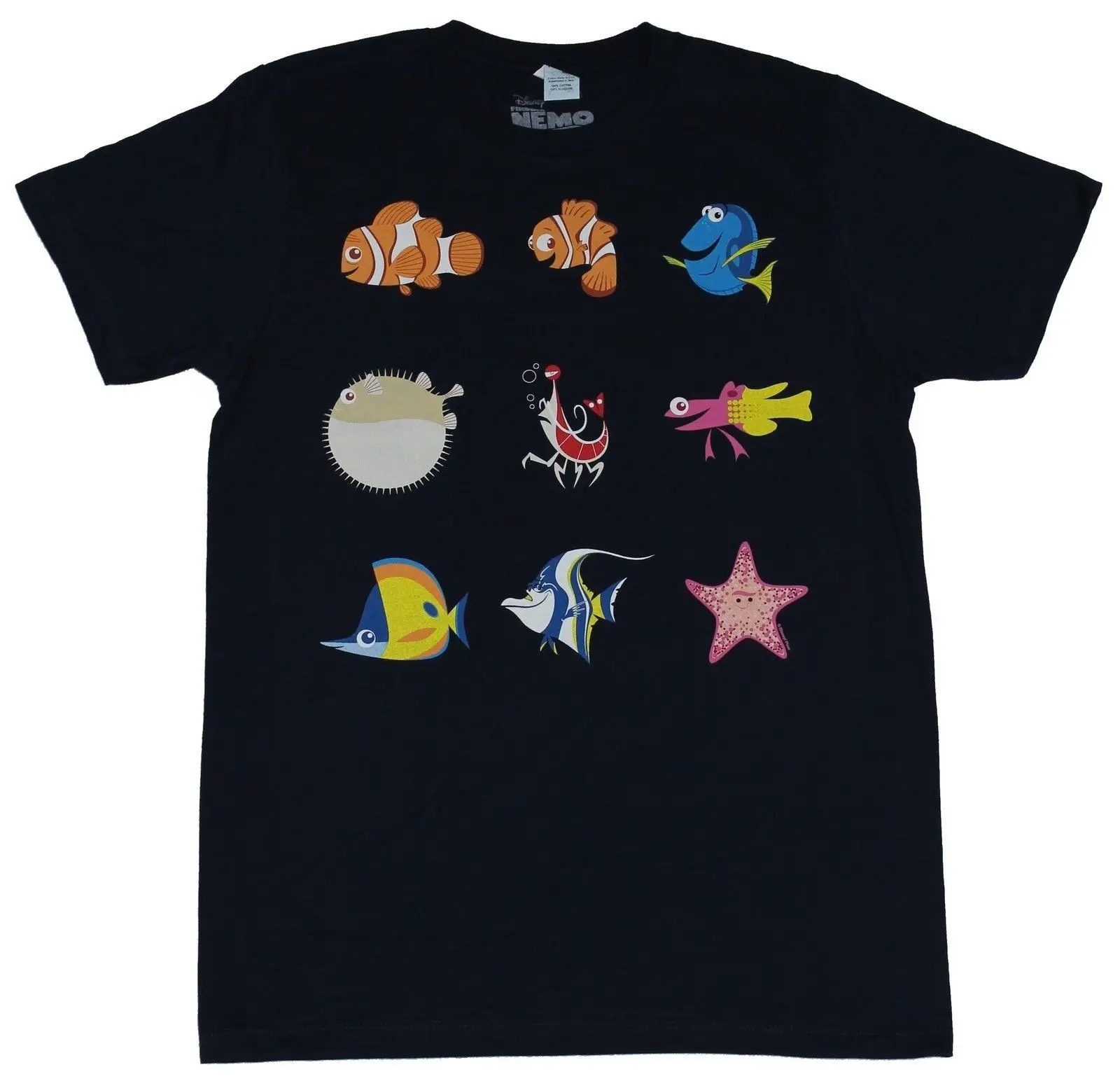 Find Nemo Dory Мужская футболка с 9 персонажами из фильмов|Мужские футболки| |