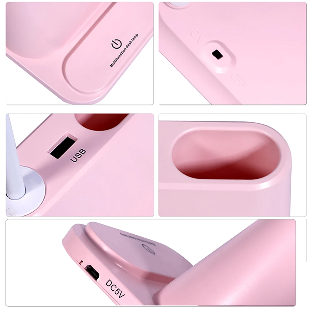 USB перезаряжаемая портативная Светодиодная настольная лампа прикроватная