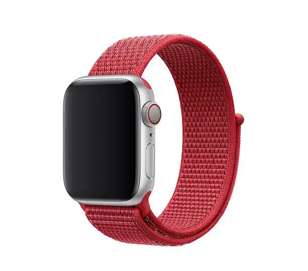 40 мм 44 мм серия 4 новейшая 38 мм 42 мм лента для apple watch series 1 2 3 4 тканая нейлоновая петля ремешок для iWatchseries 5 - Цвет ремешка: new red