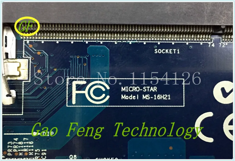 Материнская плата для ноутбука MSI GS60 MS-16H21 SR15E DDR3 VER: 1 не встроенная 100%