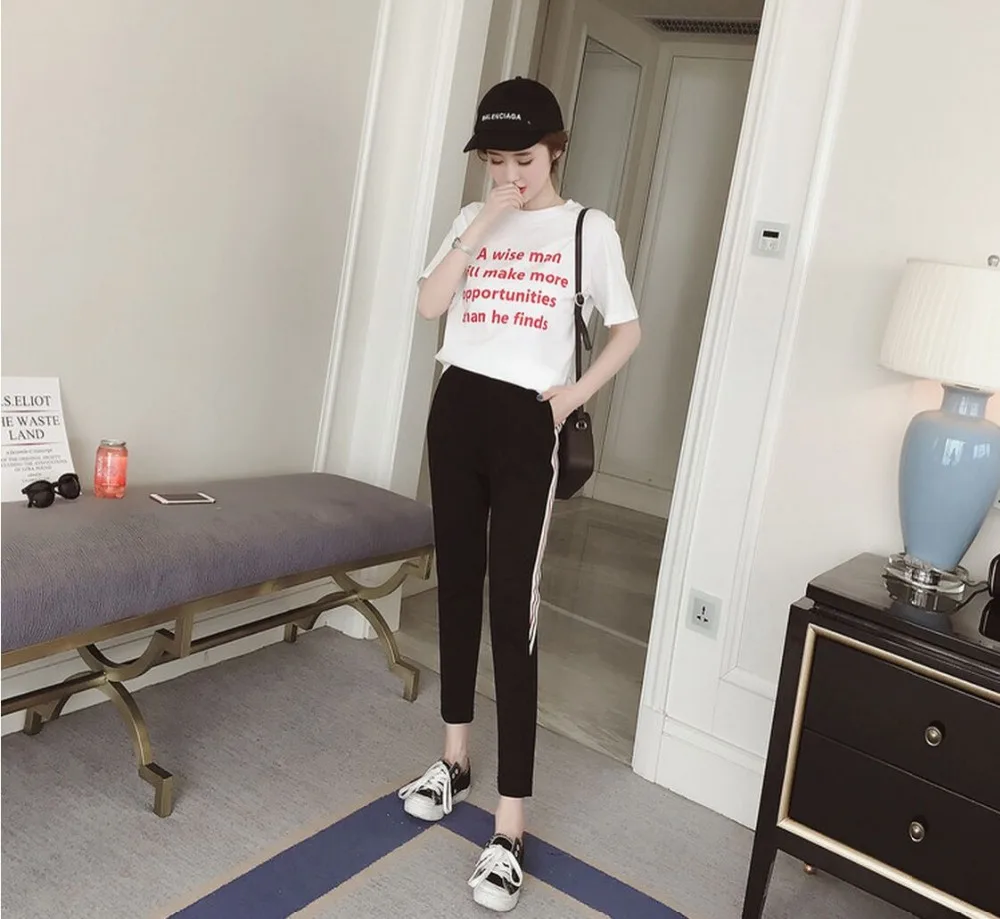 2018 горячая Распродажа повседневные расклешенные брюки на плоской подошве с