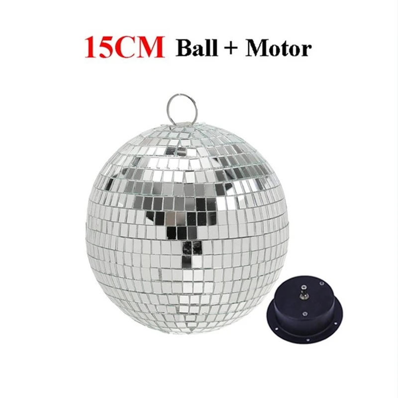 DIA15CM WITH MOTOR D15CM 20 см 25 вращающийся отражение Стекло зеркальный диско-шар с мотором - Цвет: DIA15CM WITH MOTOR