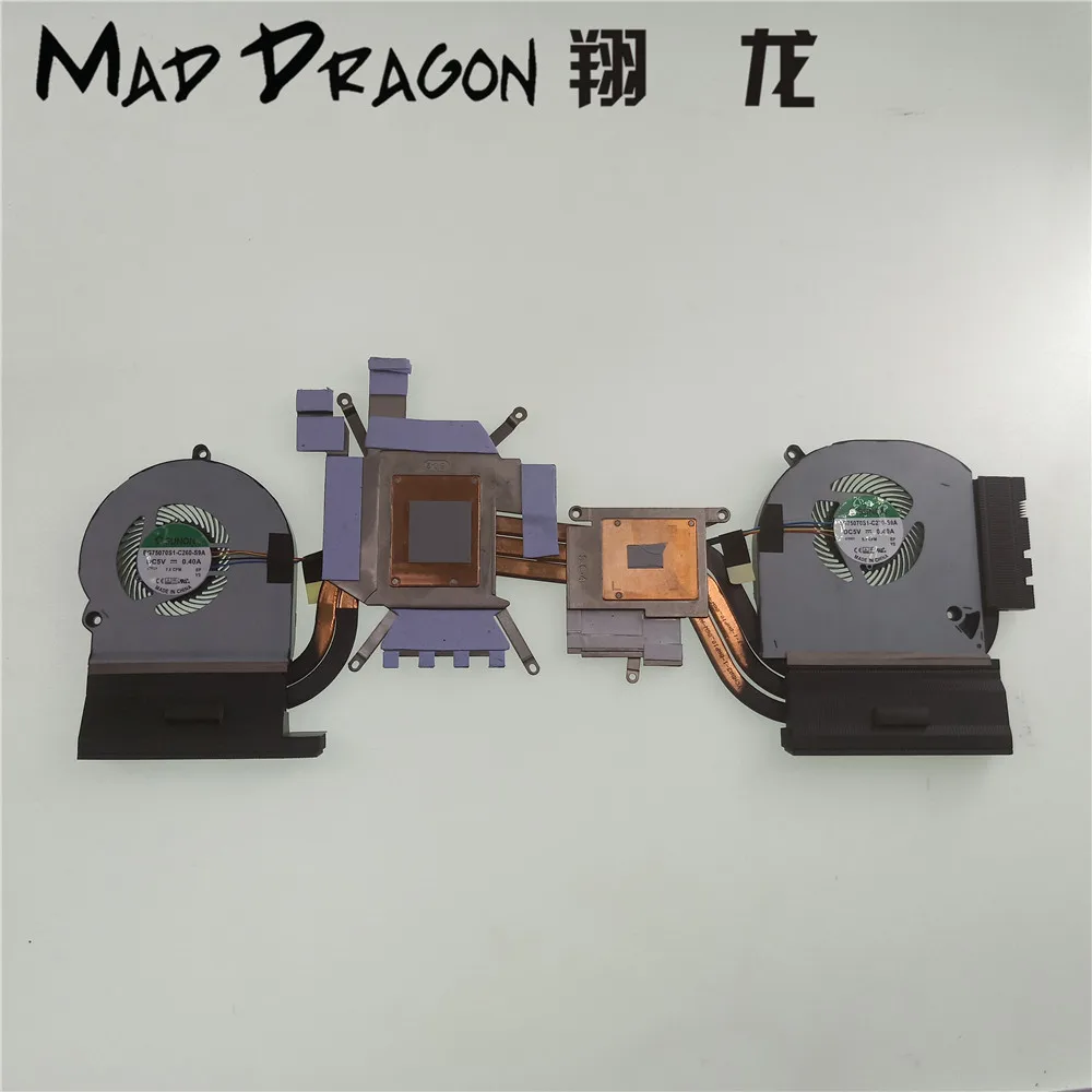 MAD DRAGON бренд ноутбука процессор/графика охлаждения радиатора Вентилятор в сборе для Dell Alienware 15 R3 GTX1080M GTX1070M 0WH4R5 WH4R5