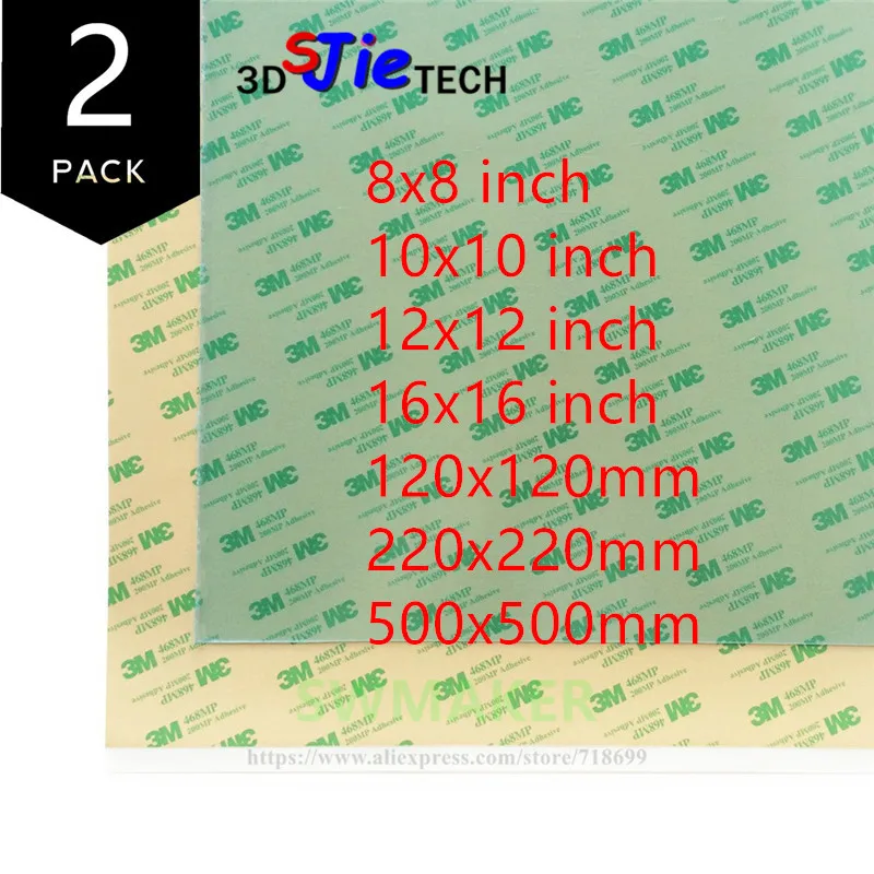 2pcs 100/120/150mm/200mm/220mm/235mm/10''/12''/16''/500mm PEI Sheet 468MP Adhesive Tape 3D Printer Build Surface Polyetherimide 2pcs 100/120/150mm/200mm/220mm/235mm/10''/12''/16''/500mm PEI Sheet 468MP Adhesive Tape 3D Printer Build Surface Polyetherimide