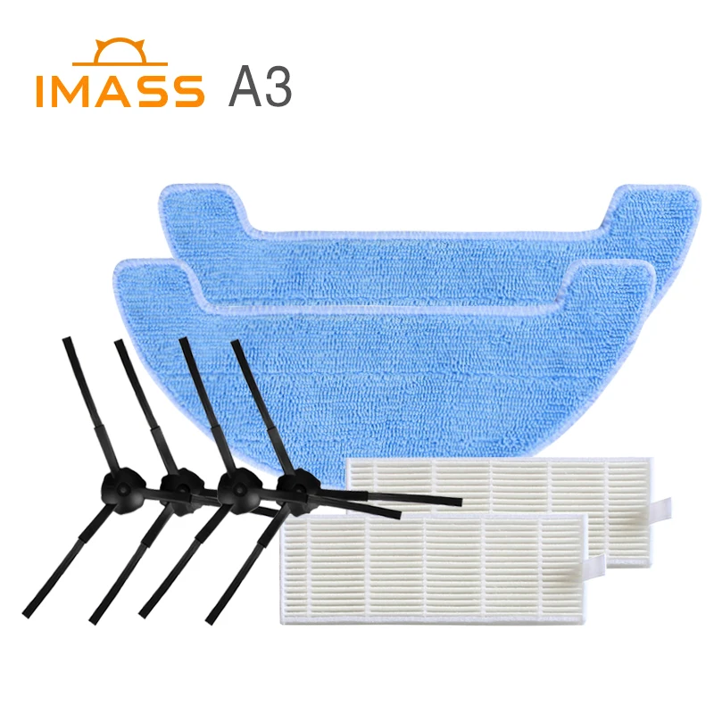 Для IMASS A3 DIBEA GT100 ILIFE A40 робот пылесос запасные части наборы боковые щетки * 4 HEPA