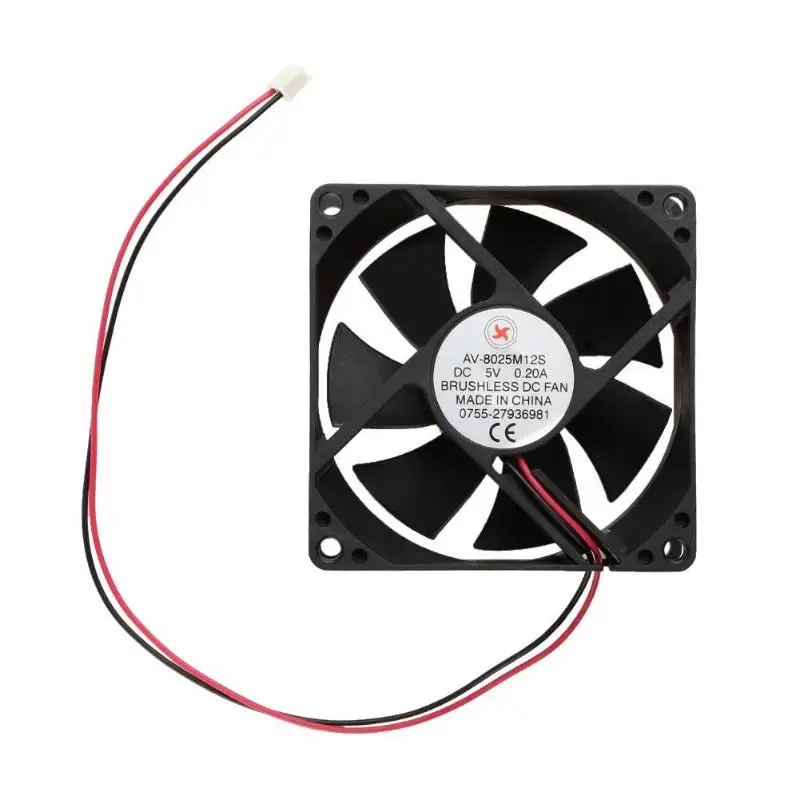 Вентилятор охлаждения с низким уровнем шума 5 в пост. Тока 0 2 а 80x80x25 мм радиатор