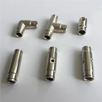 s113 slip lock fitting tee connector elbow joiner plug brass material quick connect to 38 pipe for garden misting system