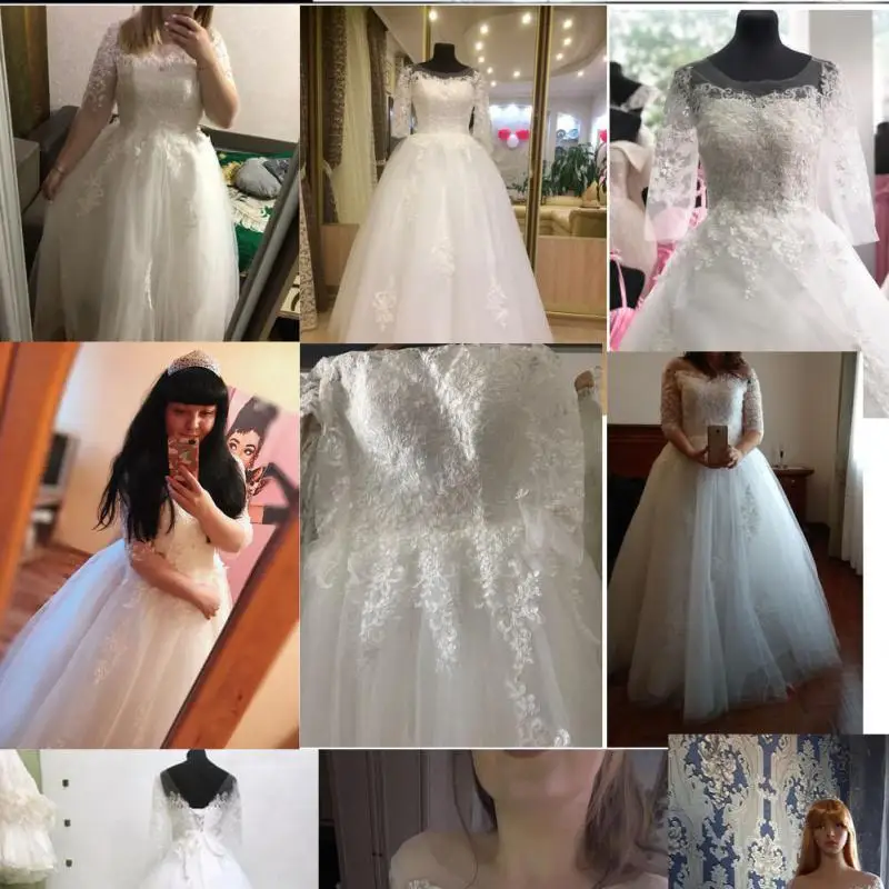 Новое поступление Vestido De Noiva 2021 Свадебные платья с длинным рукавом фатиновые