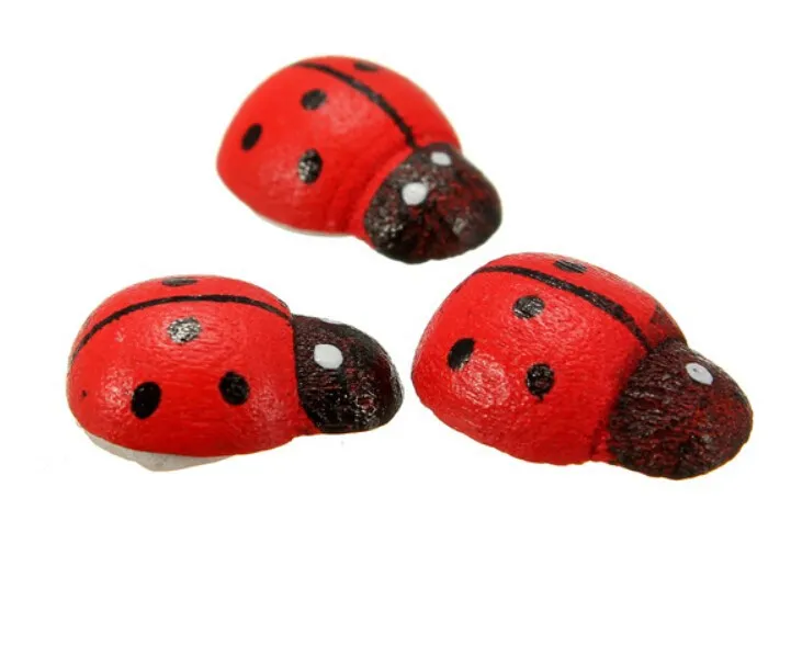 1000 шт. детские деревянные наклейки на стену в виде божьих коровок | Дом и сад