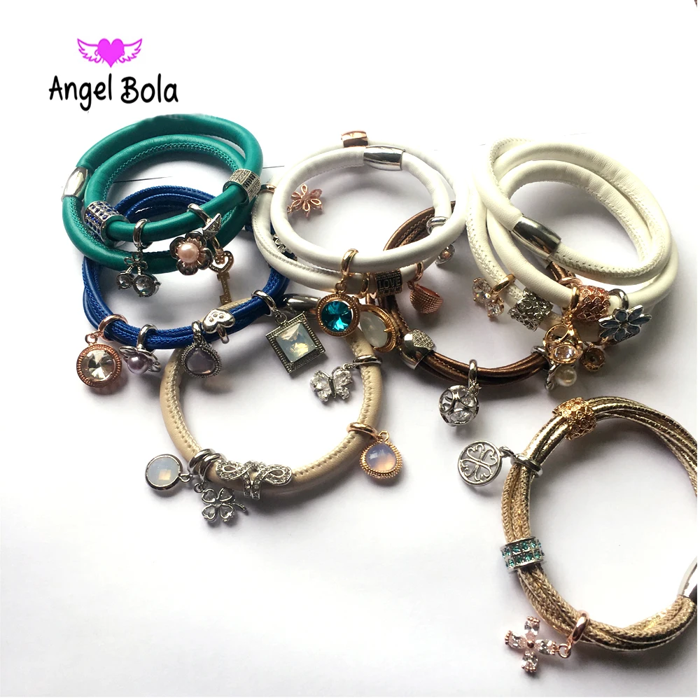 

10Pcs/lot Wholesale Pryme Mix DIY Slide Bead Charms Top Quality Rose Endless Bracelet Charm Fit Lover Jewelry EC-092