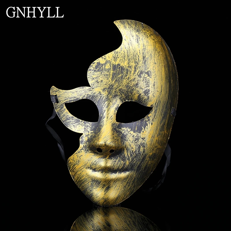 GNHYLL новая горячая распродажа милые мужские полированные Античные Серебро/золото Венецианская маска Марди Грас маскарадные Вечерние Маски