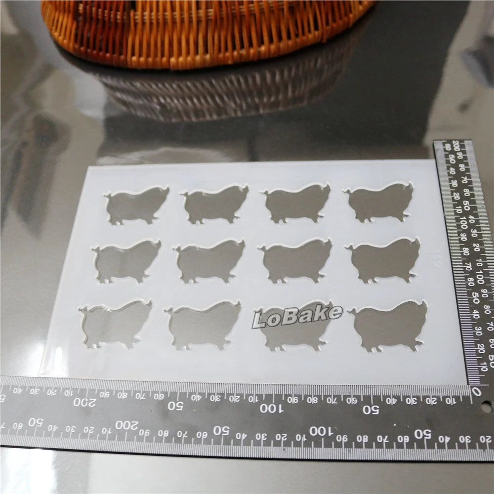 (2 шт./лот) 12 полости мультфильм Свинья Форма тонкий шоколадный чип хрустящая