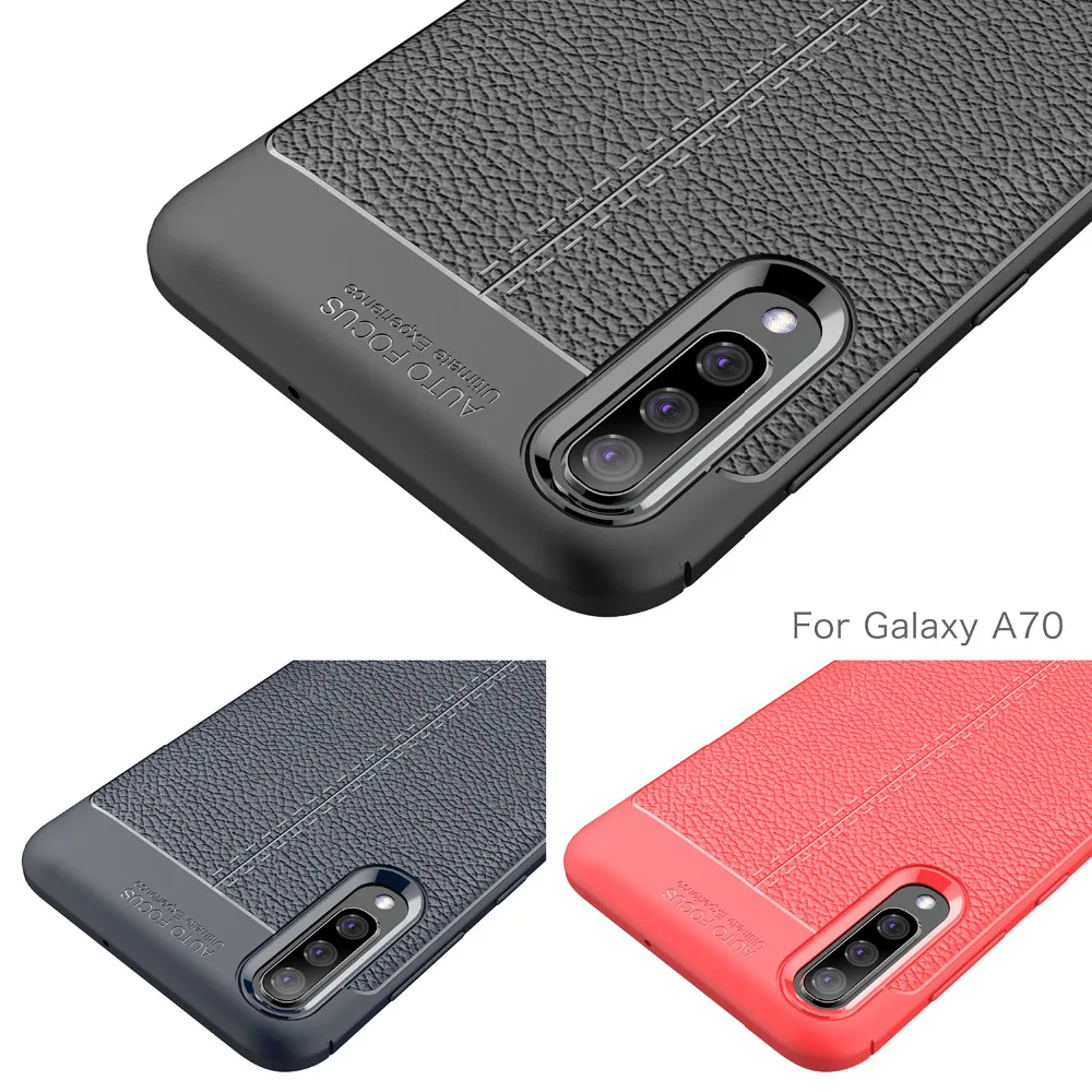 Роскошный силиконовый чехол для Samsung galaxy A70 A50 A40 A30 A10 из углеродного волокна