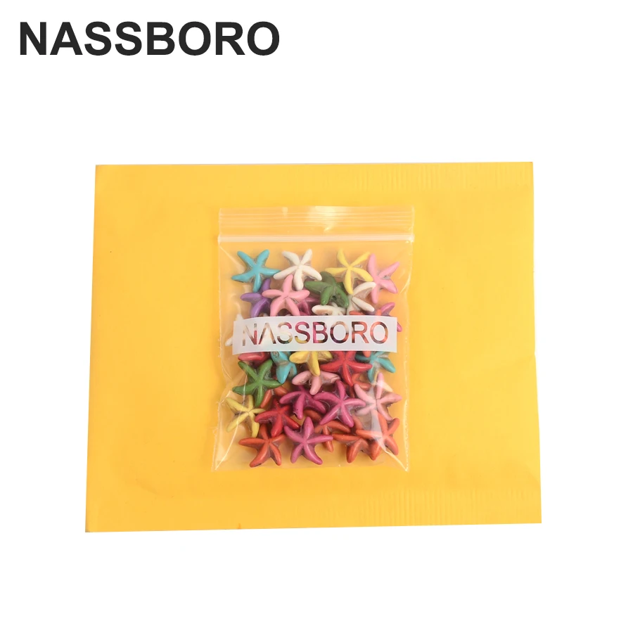 Approx.38pcs/пакет 1.3 см * Морская Звезда Свободные Spacer Синий Белый Бирюзовый Бисер