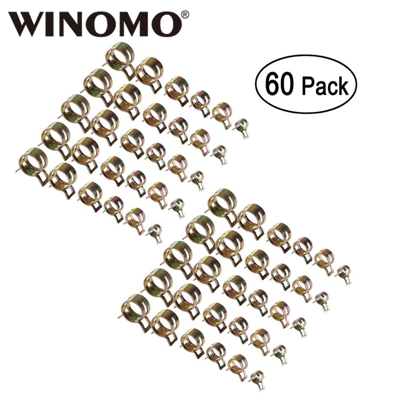 WINOMO 60 шт. 7 мм 10 11 14 16 17 Пружинные зажимы для топливных шлангов|Садовые шланги и