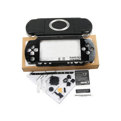 OSTENT Высокое качество Полный Корпус ремонт мод чехол+ Кнопка Замена для sony psp 1000 - Цвет: Черный