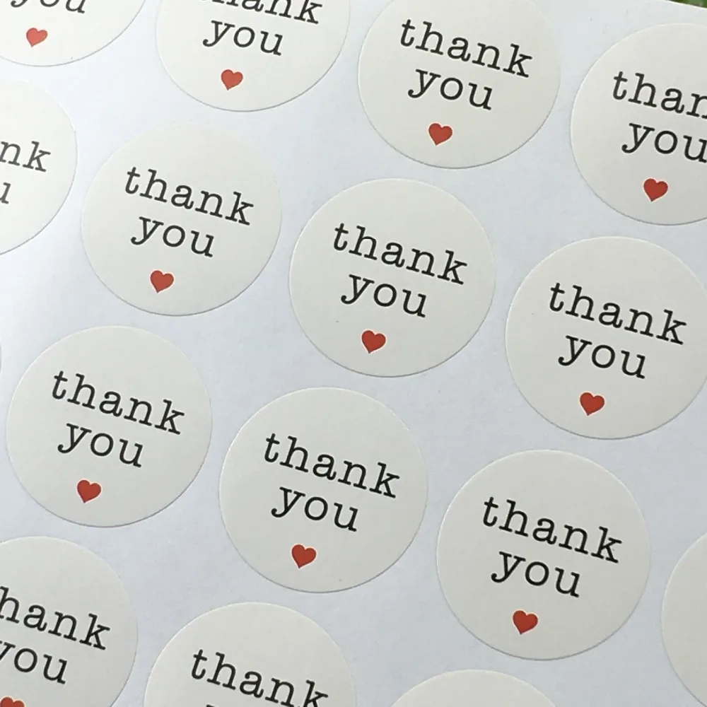 60 шт 3 см белый Спасибо Печать стикер ручной работы торт упаковка уплотнительные