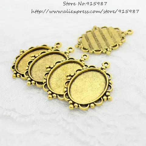 20 шт./лот Новый Античный Золотой продукт Овальный Камеи кабошон подвеска