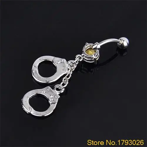 Модные наручники Стразы с кристаллами для пупка штанга Кольца пирсинга 4T93 |