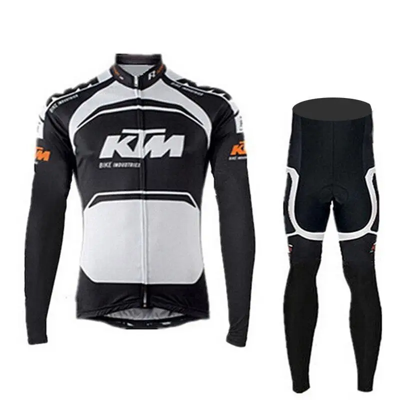 Мужчины осень с длинным рукавом велосипедов носить одежду 3D хлопка-ватник брюки