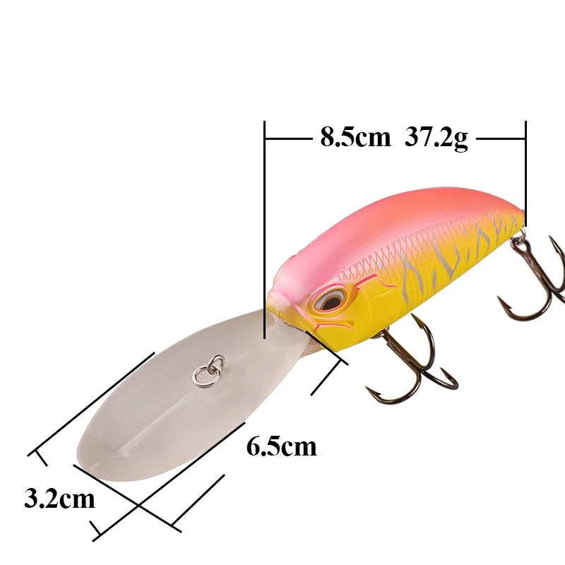 Умный кренкбейт рыболовная приманка 85 мм 37 2 г плавающий крючок VMC 5 9 м